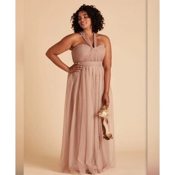 BIRDY GREY Christina Convertible Dress Maxi Sandy Mauve Plus Size 3X Bridesmaid - Picture 1 of 16